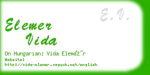 elemer vida business card